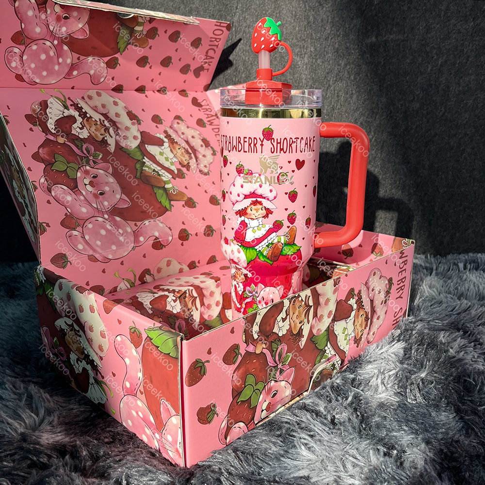 40oz Strawberry Shortcake Tumbler – Cute Design, Extra-Large Capacity & Everyday Hydration
