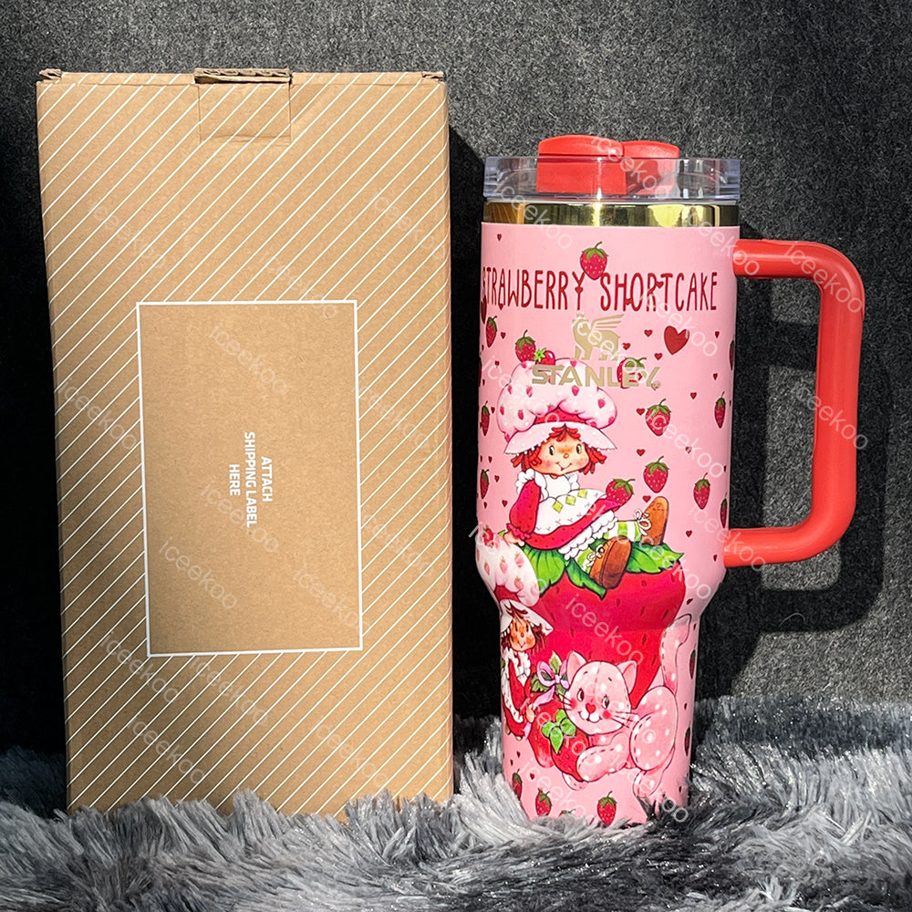 40oz Strawberry Shortcake Tumbler – Cute Design, Extra-Large Capacity & Everyday Hydration