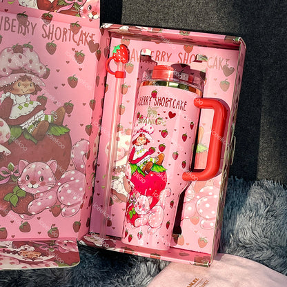 40oz Strawberry Shortcake Tumbler – Cute Design, Extra-Large Capacity & Everyday Hydration