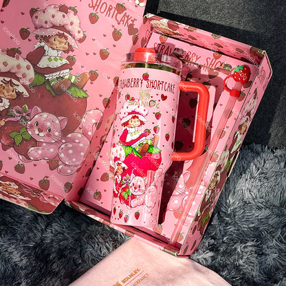 40oz Strawberry Shortcake Tumbler – Cute Design, Extra-Large Capacity & Everyday Hydration