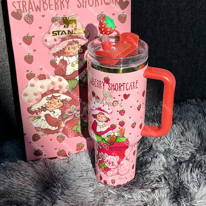 40oz Strawberry Shortcake Tumbler – Cute Design, Extra-Large Capacity & Everyday Hydration