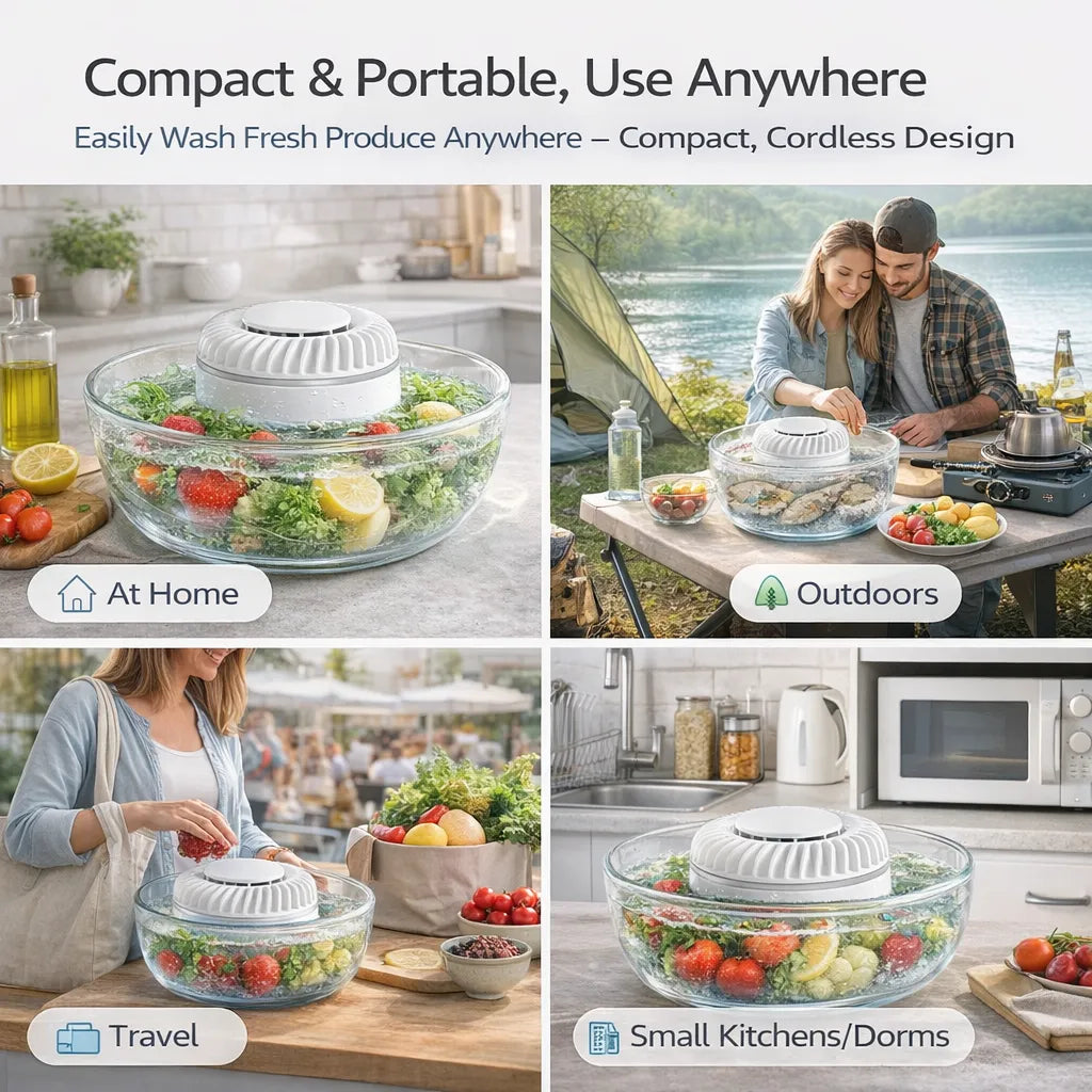 Fruit & Vegetable Washer – Remove Dirt & Residue for a Fresher, Cleaner Wash