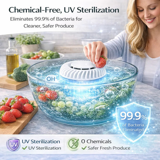 Fruit & Vegetable Washer – Remove Dirt & Residue for a Fresher, Cleaner Wash