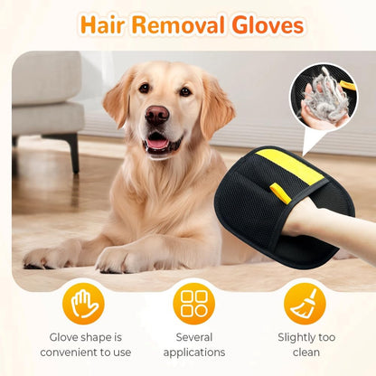 Reusable Pet Hair Remover Gloves – Effortlessly Remove Cat & Dog Hair from Furniture, Carpets & Car Seats