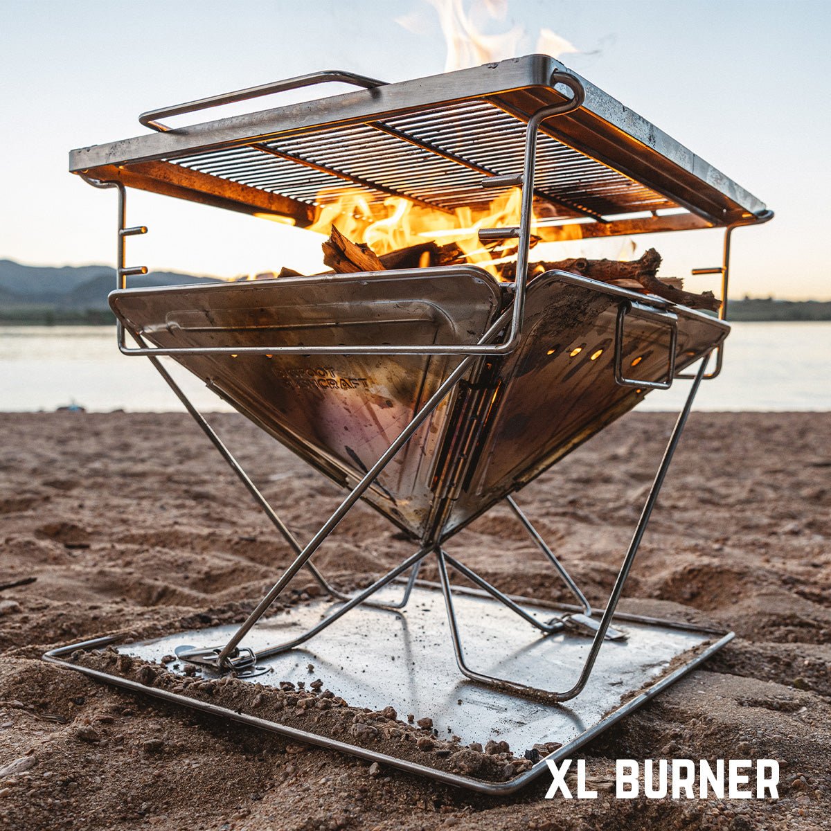 Portable Flatpack Camping Grill – Compact, Foldable & Ready for Outdoor Cooking